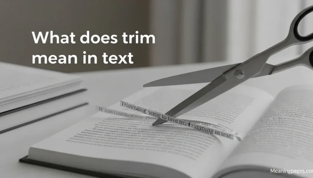 What does trim mean in text