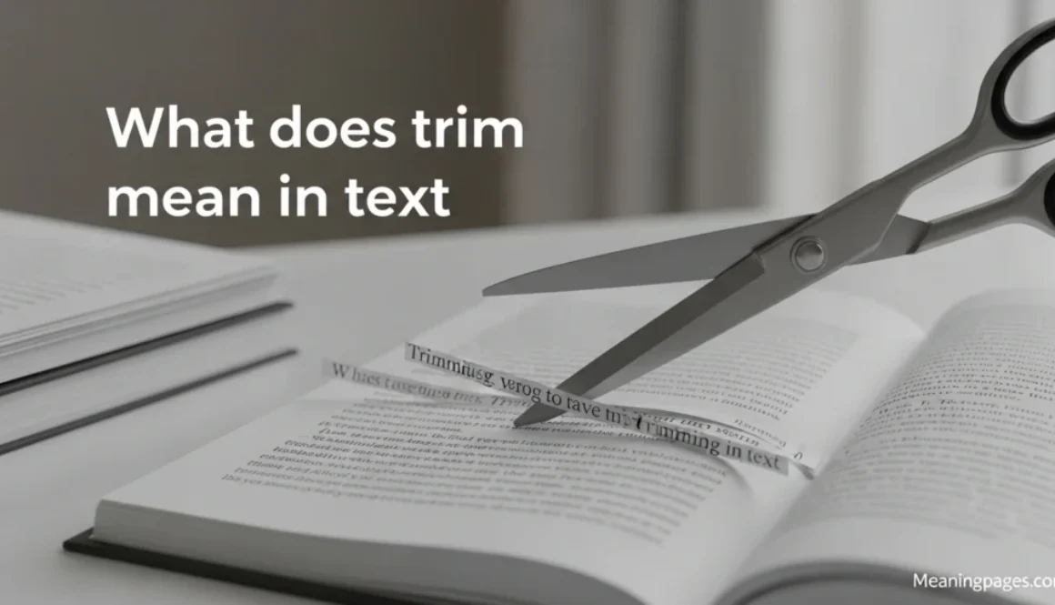 What does trim mean in text