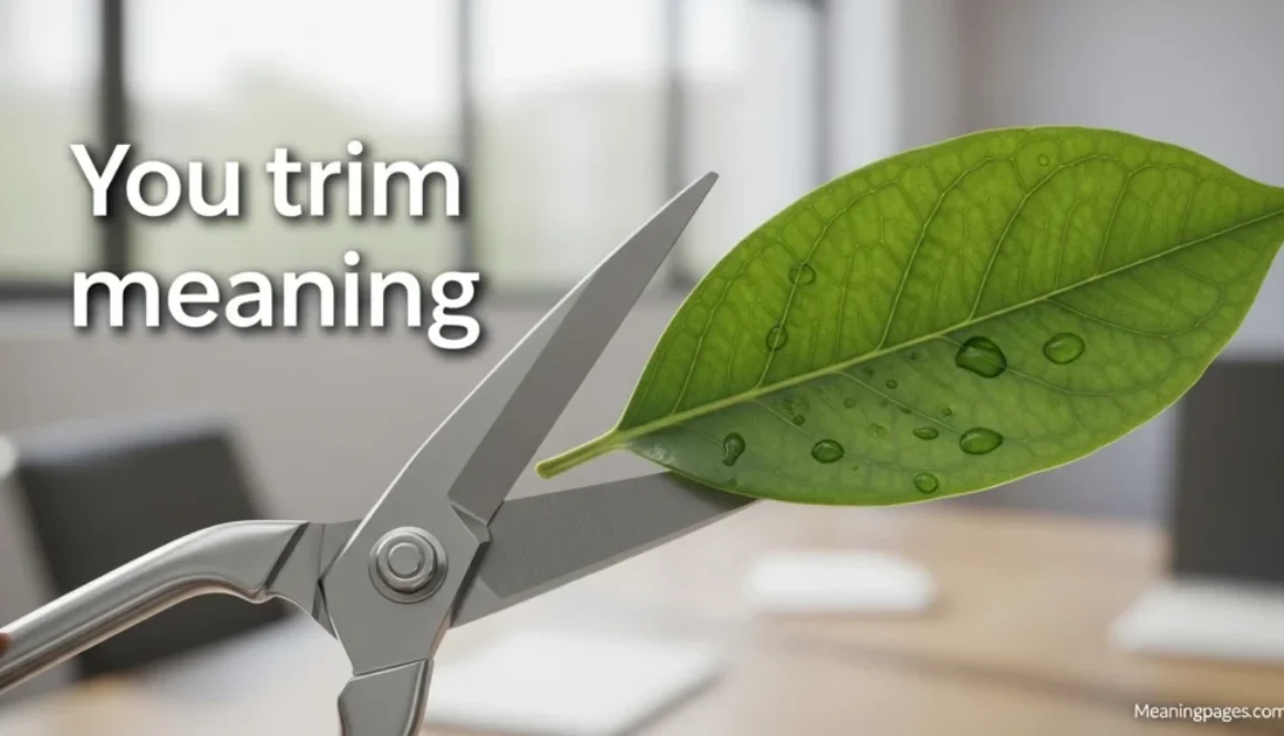 You trim meaning