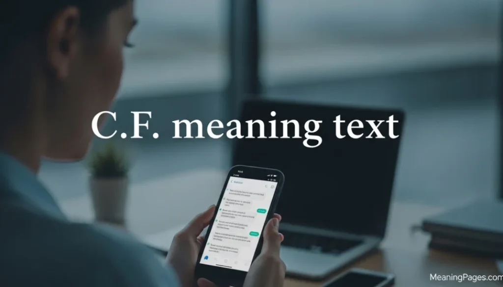 C.F. meaning text