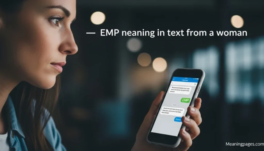 EMP meaning in text from a woman