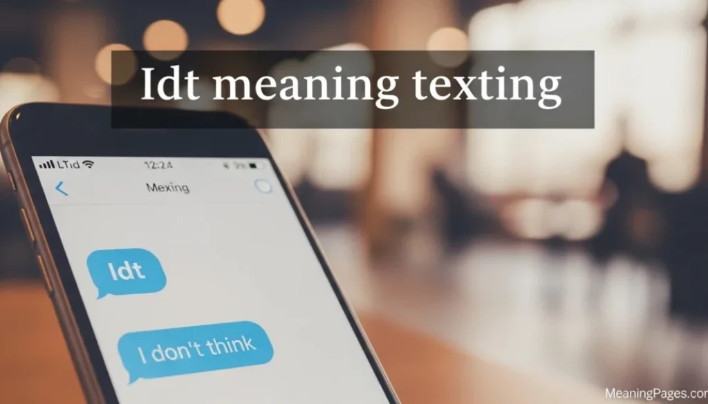 Idt meaning texting