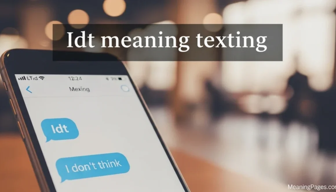 Idt meaning texting