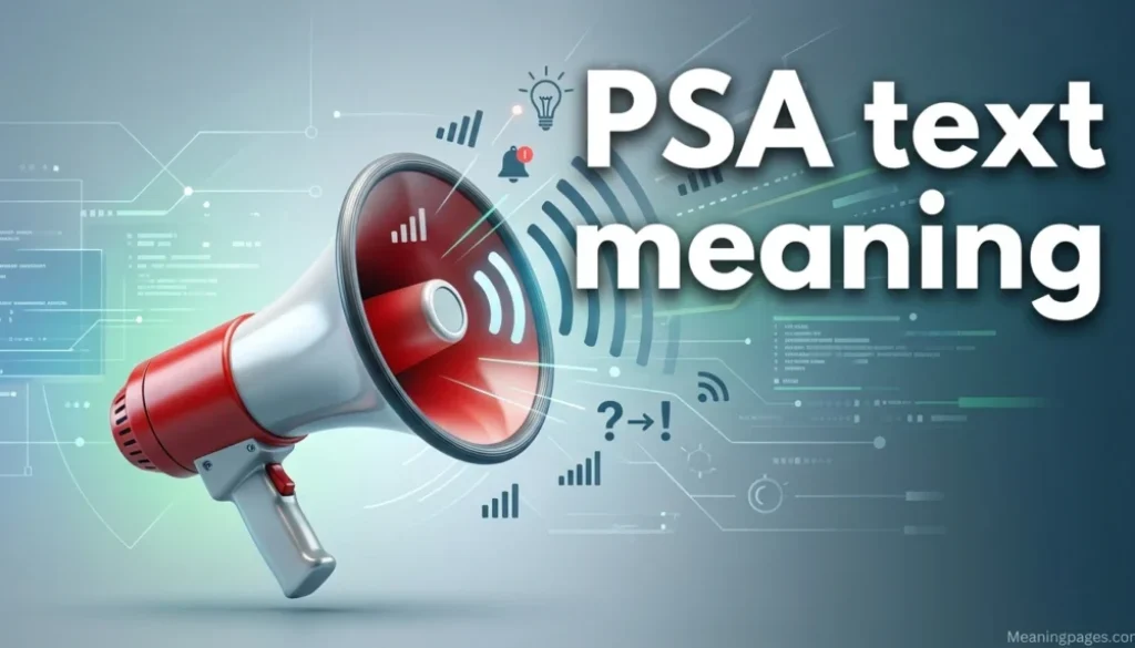 PSA text meaning
